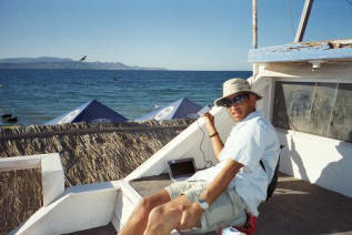 Ancel powering up at Playa Tecolote, Baja, Mexico